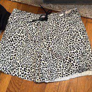 PACSUN men’s leopard print swim trunks Size S